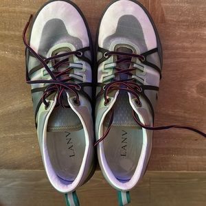 Green/Grey Lanvin Mesh Sneakers Size 9 UK Fits Size 9 US. Good Condition!